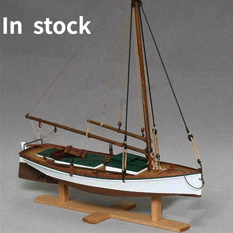 Model Kit Yacht - 1/35 FLATTLE Model perahu kayu DIY,